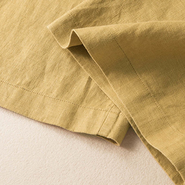 Pantalones anchos de lino y algodón de color liso para mujer con bolsillos y Buddha Stones - image 33