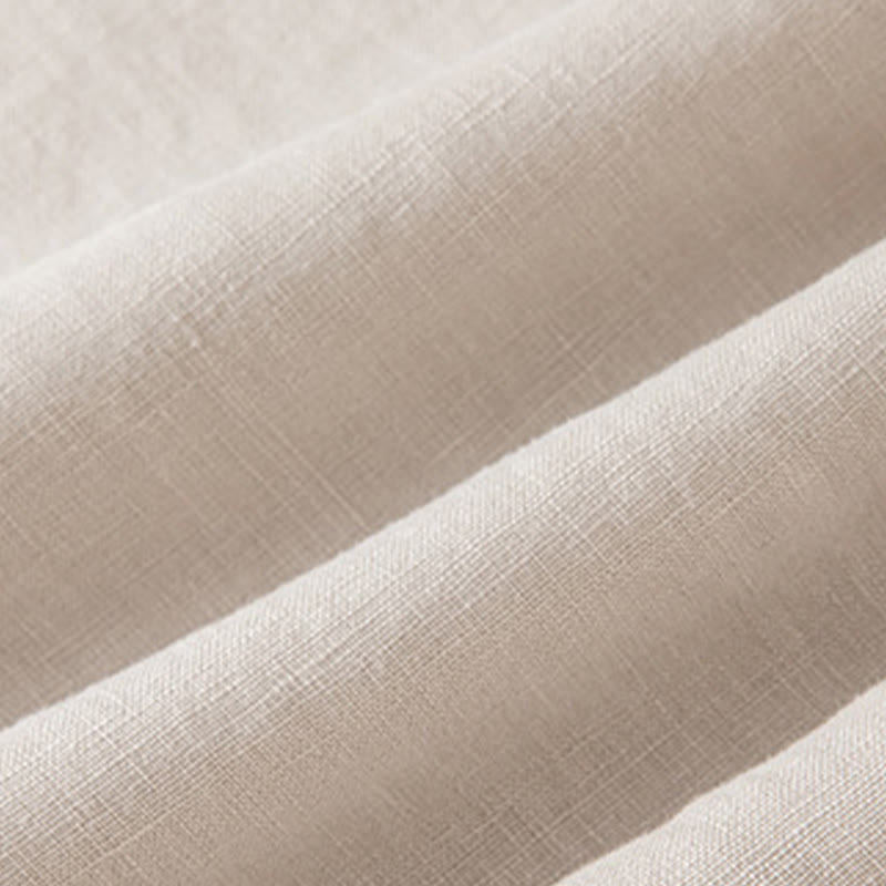 Pantalones anchos de lino y algodón de color liso para mujer con bolsillos y Buddha Stones - image 27