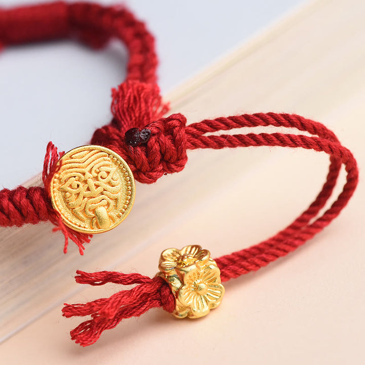 Pulsera de protección con borlas de flores y Buddha Stones de la diosa de la riqueza tibetana Zakiram