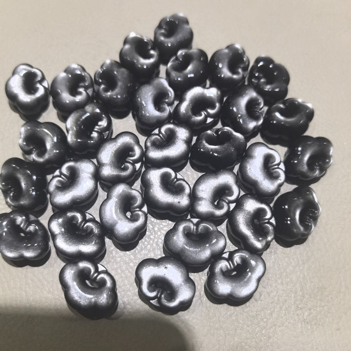 Buddha Stones con brillo plateado natural y nubes auspiciosas que protegen y calman