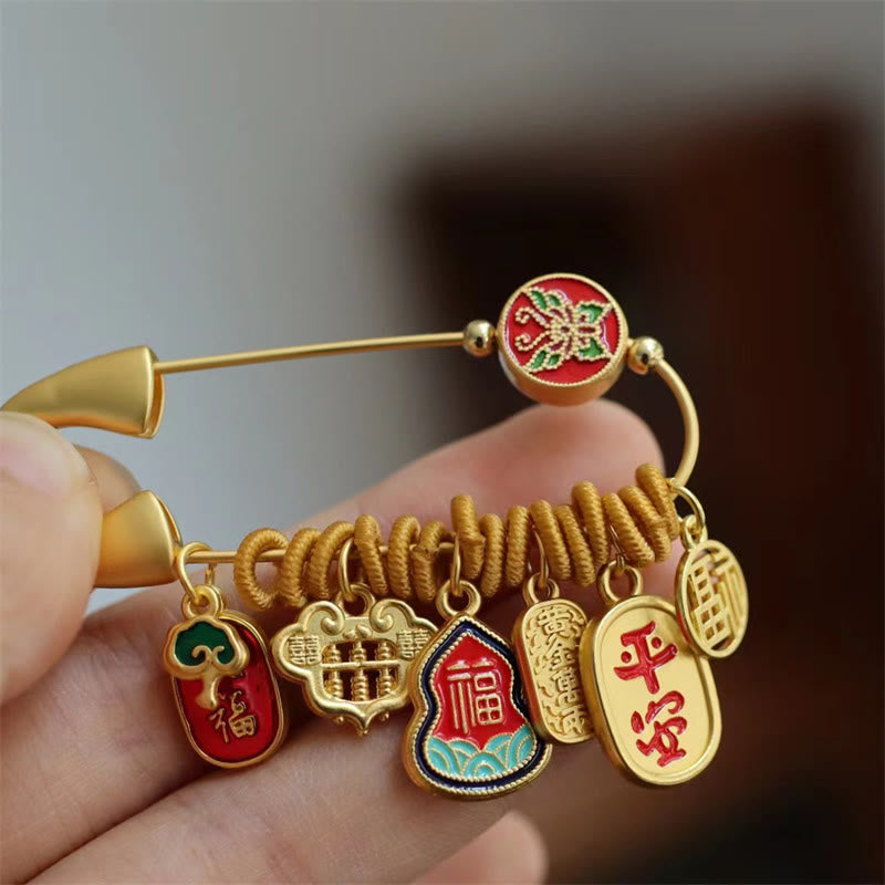 Broche de la suerte de Buddha Stones y piedras