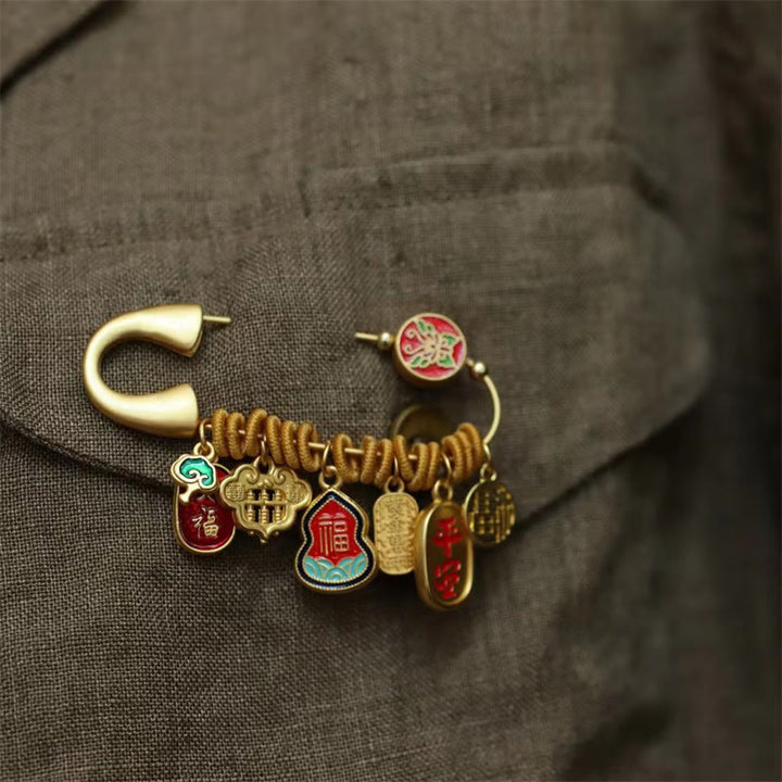 Broche de la suerte de Buddha Stones y piedras