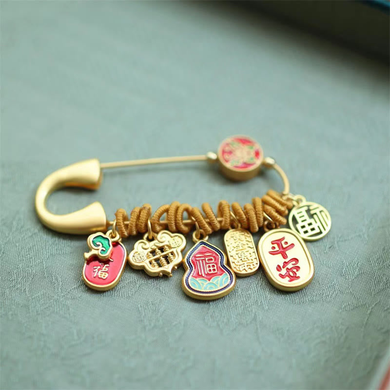 Broche de la suerte de Buddha Stones y piedras