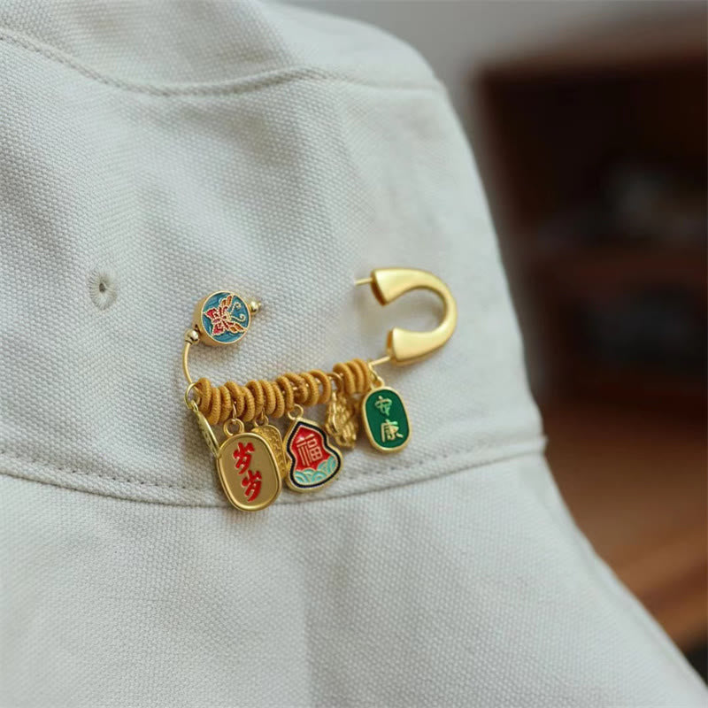 Broche de la suerte de Buddha Stones y piedras