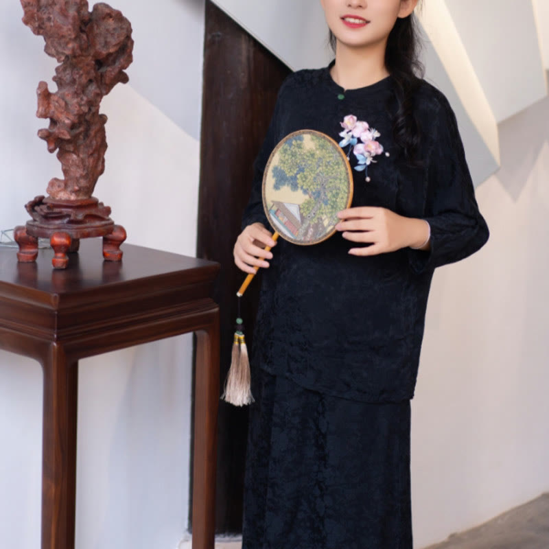 Broche para el pelo con forma de lirio rosa y seda morera con flores de terciopelo hechas a mano con Buddha Stones