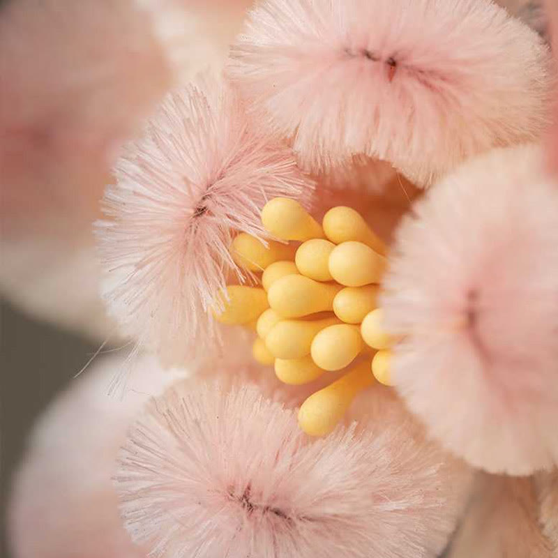 Broche de seda de morera con flor de durazno y terciopelo de Yangzhou hecho a mano con Buddha Stones