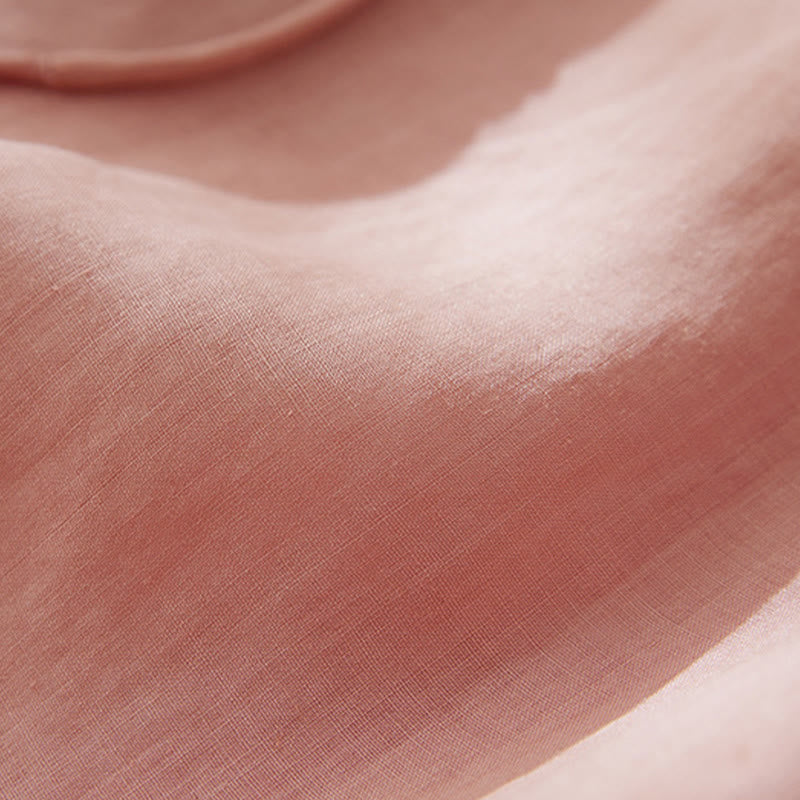 Camisa de lino y algodón con mangas tres cuartos y diseño de plantas bordadas para mujer con Buddha Stones - image 6