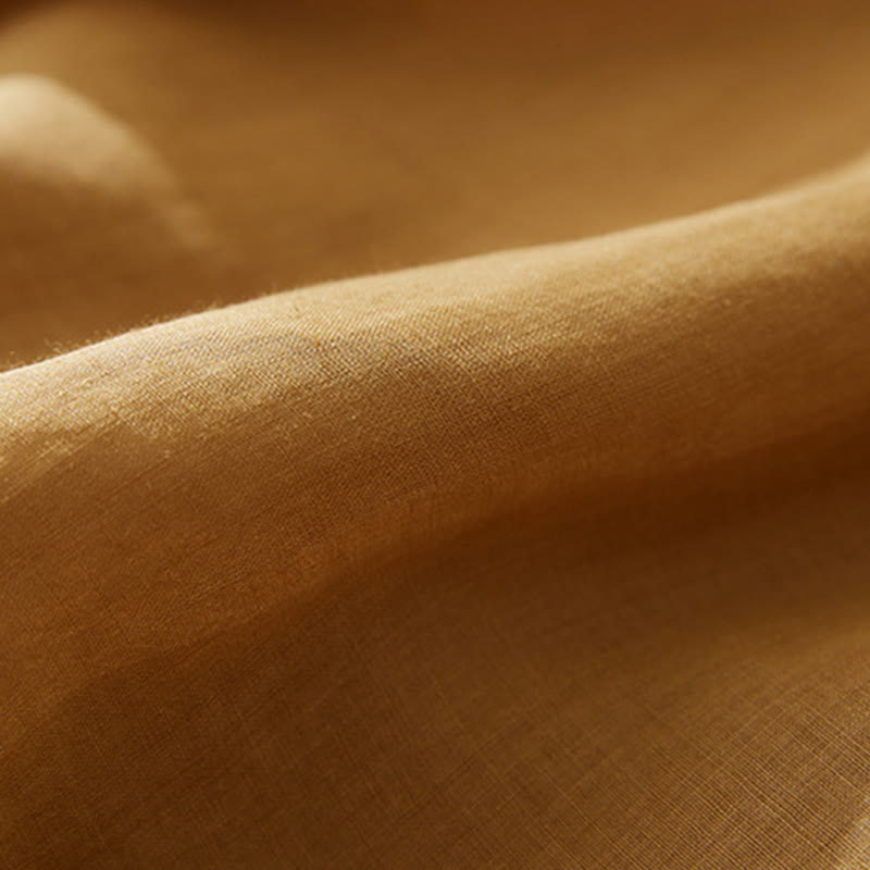 Camisa de lino y algodón con mangas tres cuartos y diseño de plantas bordadas para mujer con Buddha Stones - image 20