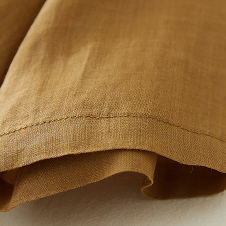 Camisa de lino y algodón con mangas tres cuartos y diseño de plantas bordadas para mujer con Buddha Stones - image 19