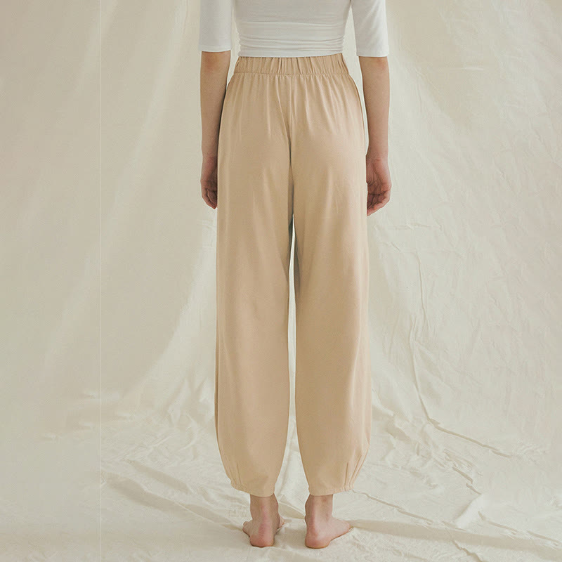 Pantalones harén Leica holgados, informales, transpirables y con bolsillos para mujer de Buddha Stones - image 2