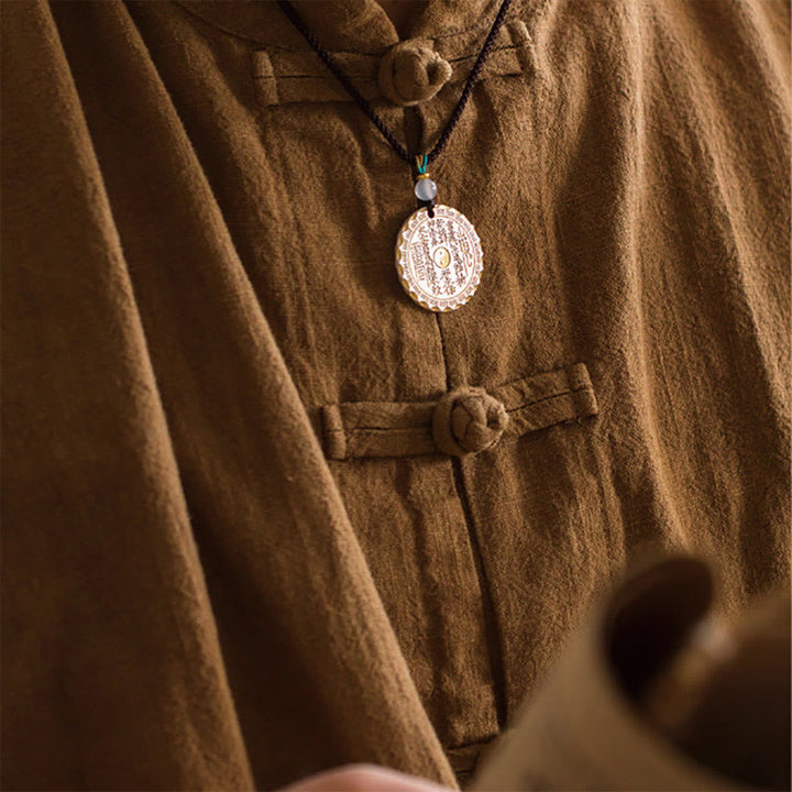 Colgante de collar de armonía de cobre con diseño Yin Yang Bagua , Buddha Stones, montaña, fantasmas, gastar dinero - image 11