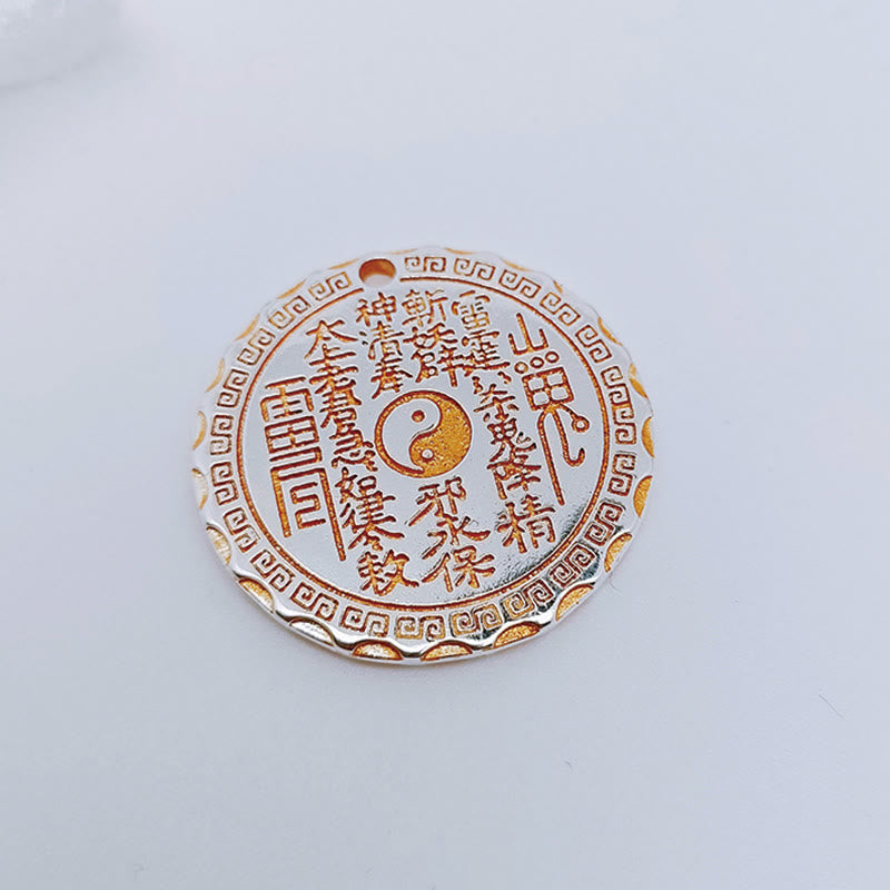 Colgante de collar de armonía de cobre con diseño Yin Yang Bagua , Buddha Stones, montaña, fantasmas, gastar dinero - image 13