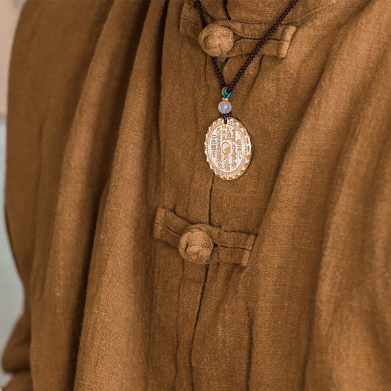 Colgante de collar de armonía de cobre con diseño Yin Yang Bagua , Buddha Stones, montaña, fantasmas, gastar dinero - image 12