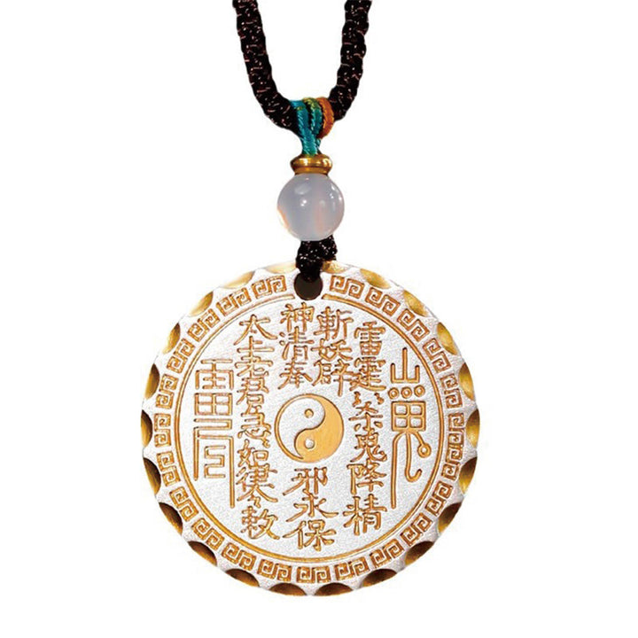 Colgante de collar de armonía de cobre con diseño Yin Yang Bagua , Buddha Stones, montaña, fantasmas, gastar dinero - image 14