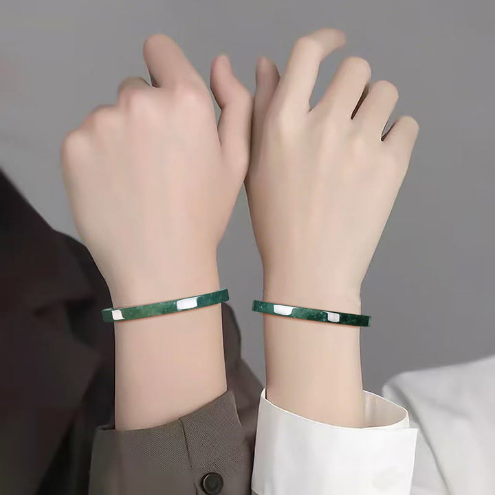 Pulsera fina de jade natural con Buddha Stones y abundancia - image 4