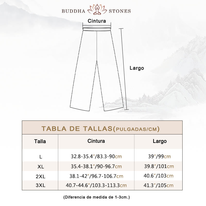 Conjunto de 2 piezas de camisa y pantalones de manga larga con botones de rana y dragón para hombre con Buddha Stones - image 7