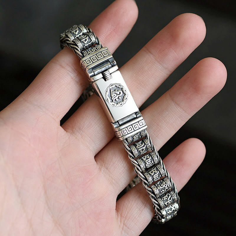 Pulsera de metal con Buddha Stones y hebilla de cobre tibetano con Om Mani Padme Hum y paz - image 10