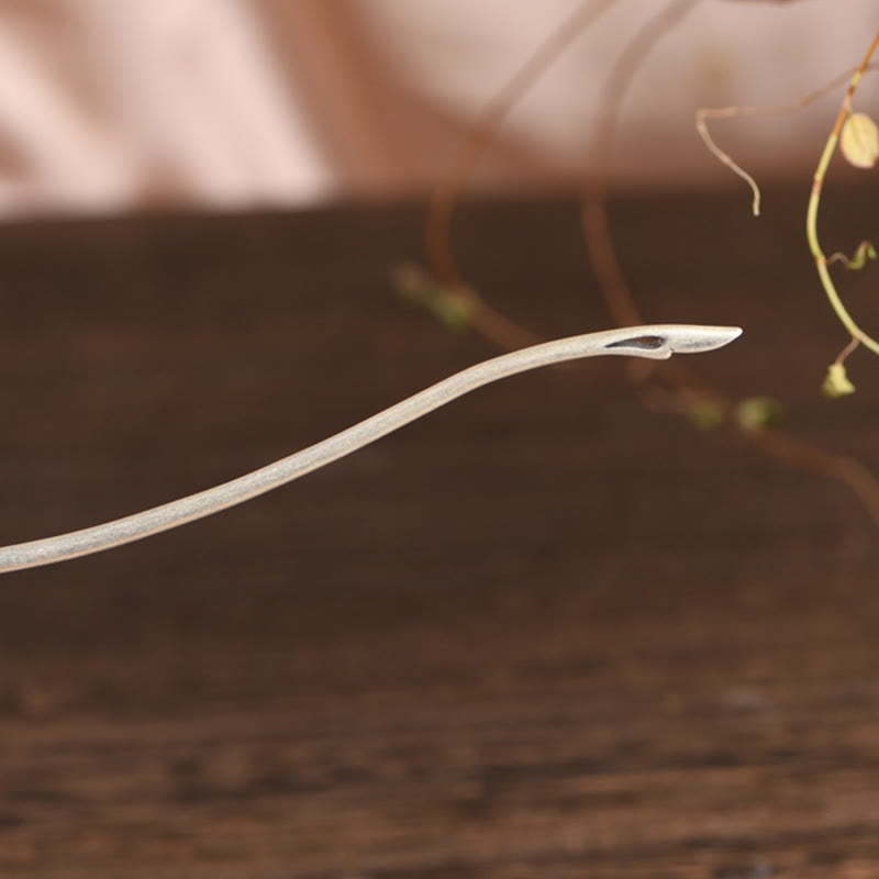 Horquilla protectora con borlas de fénix en plata de ley 925 con Buddha Stones - image 12