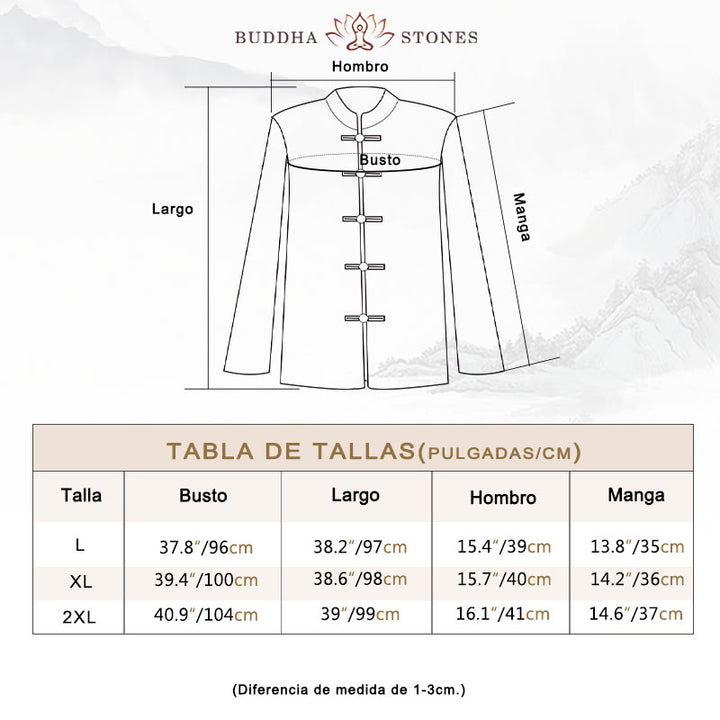 Vestido camisero con botones de rana y bordado de flores para mujer de Buddha Stones, pantalones de pierna ancha - image 3