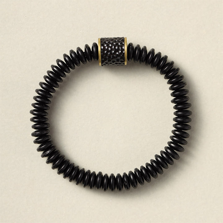 Pulsera positiva de nubes auspiciosas con cáscara de coco tibetana y Buddha Stones