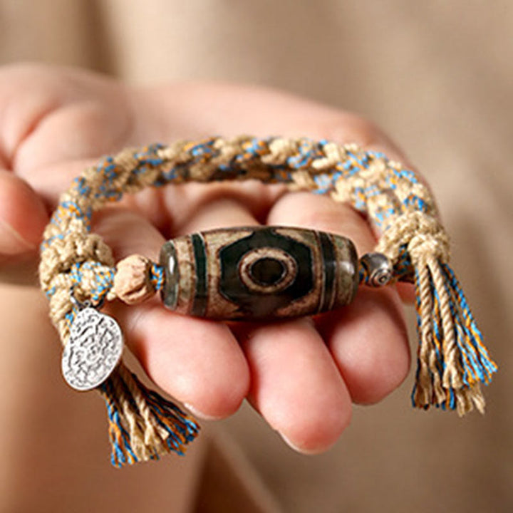Pulsera trenzada con Buddha Stones para proteger la riqueza