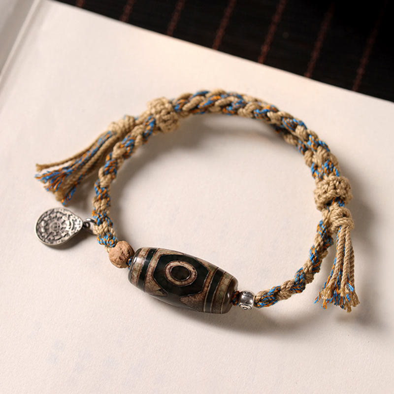 Pulsera trenzada con Buddha Stones para proteger la riqueza