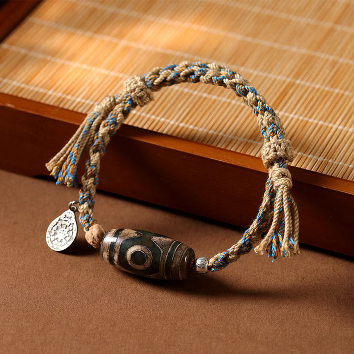 Pulsera trenzada con Buddha Stones para proteger la riqueza