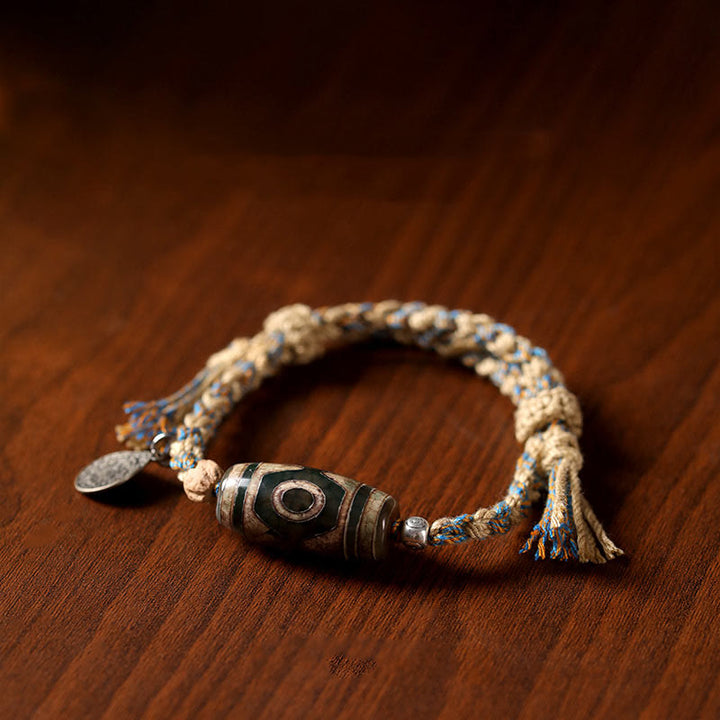 Pulsera trenzada con Buddha Stones para proteger la riqueza