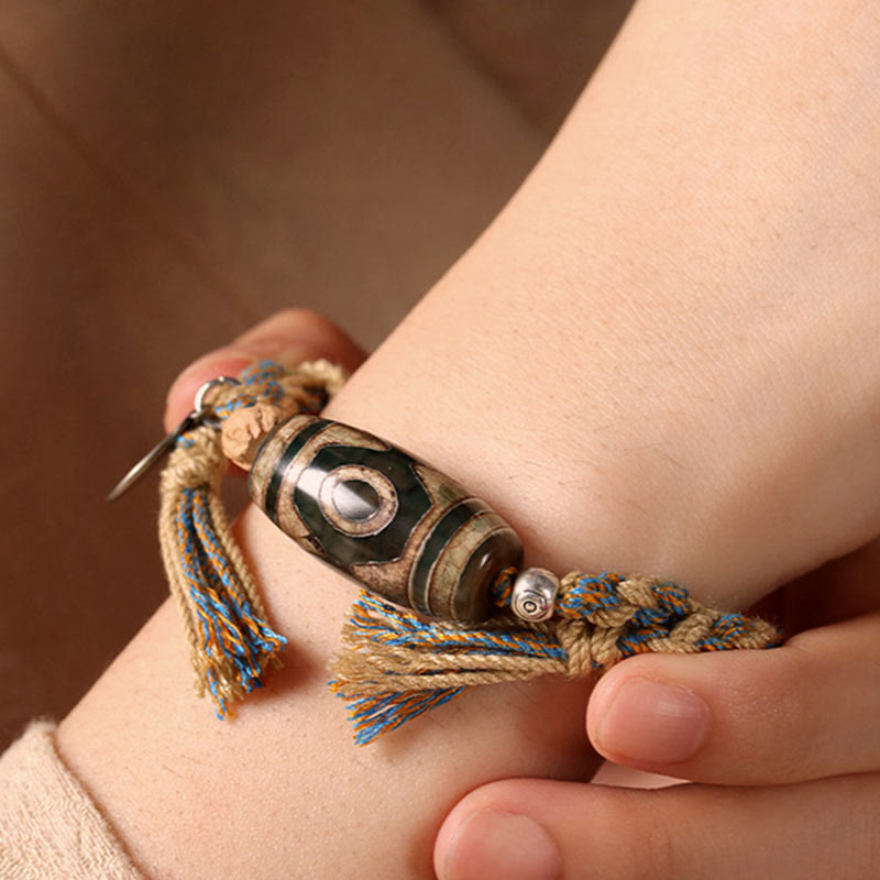 Pulsera trenzada con Buddha Stones para proteger la riqueza