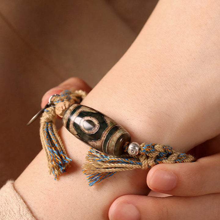 Pulsera trenzada con Buddha Stones para proteger la riqueza