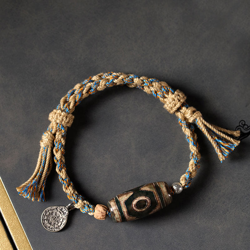 Pulsera trenzada con Buddha Stones para proteger la riqueza