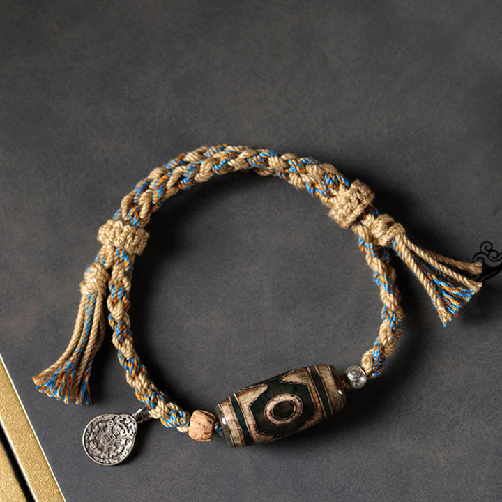 Pulsera trenzada con Buddha Stones para proteger la riqueza