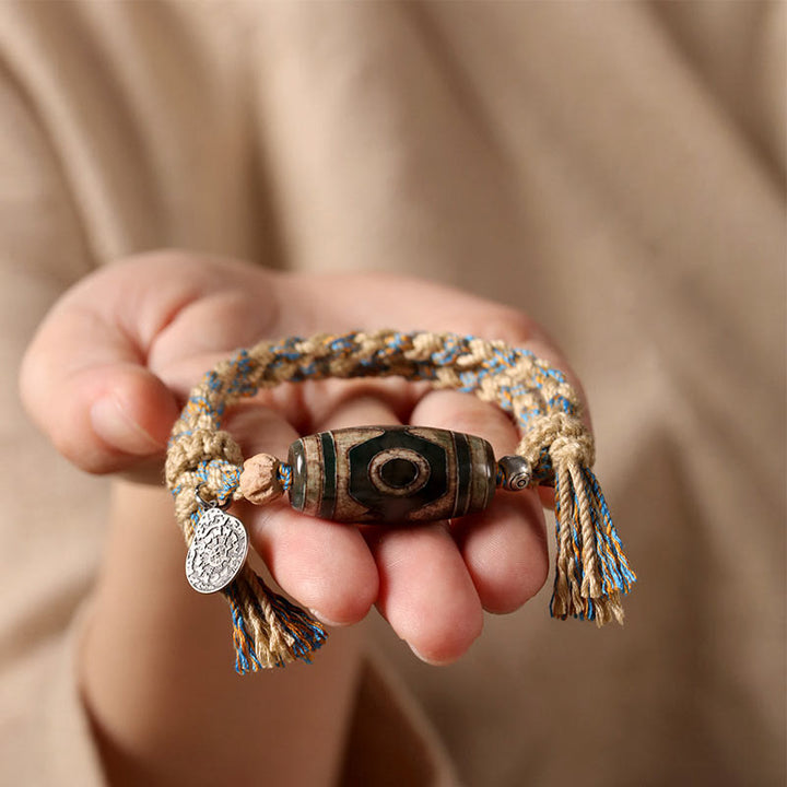 Pulsera trenzada con Buddha Stones para proteger la riqueza
