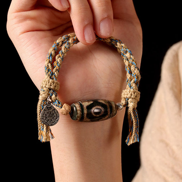 Pulsera trenzada con Buddha Stones para proteger la riqueza