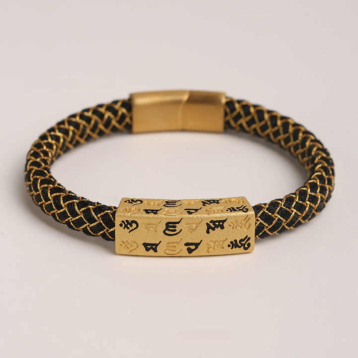 Pulsera tibetana Om Mani Padme Hum con Buddha Stones , varios colores, cuerda, hilo dorado, nudo de diamante, hebilla de la suerte