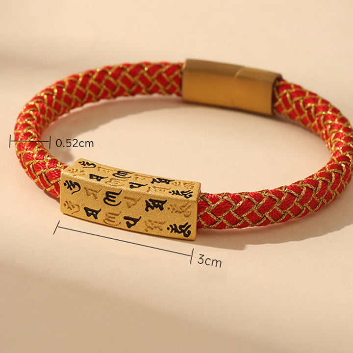 Pulsera tibetana Om Mani Padme Hum con Buddha Stones , varios colores, cuerda, hilo dorado, nudo de diamante, hebilla de la suerte