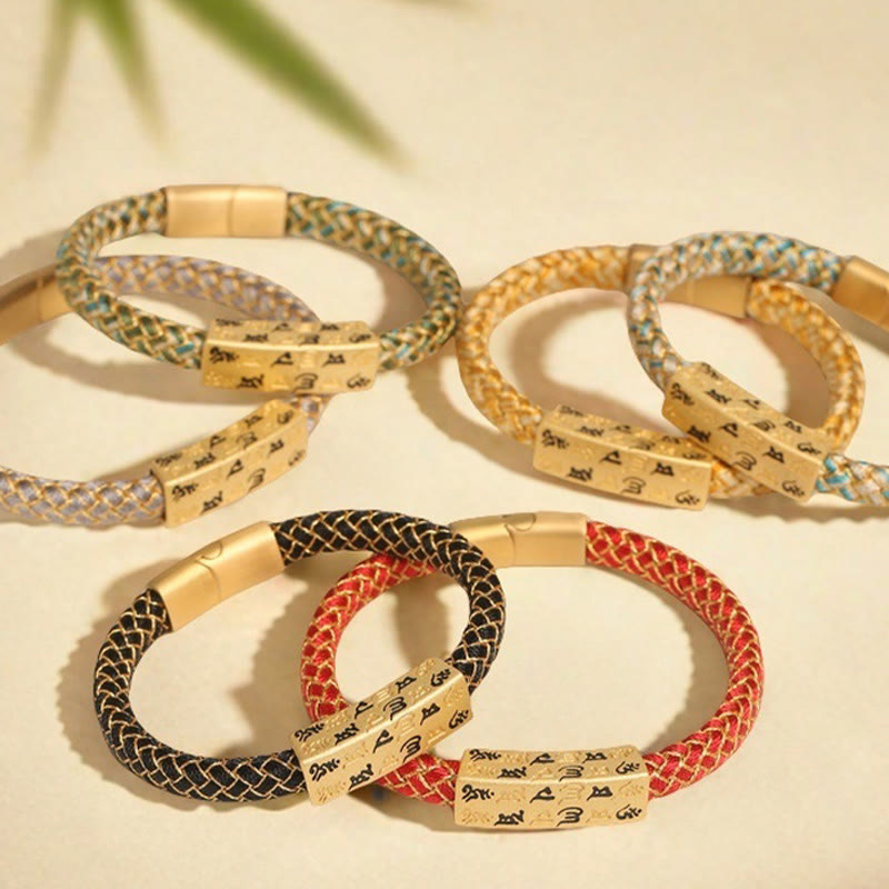 Pulsera tibetana Om Mani Padme Hum con Buddha Stones , varios colores, cuerda, hilo dorado, nudo de diamante, hebilla de la suerte