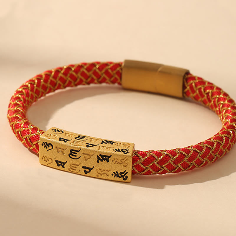 Pulsera tibetana Om Mani Padme Hum con Buddha Stones , varios colores, cuerda, hilo dorado, nudo de diamante, hebilla de la suerte