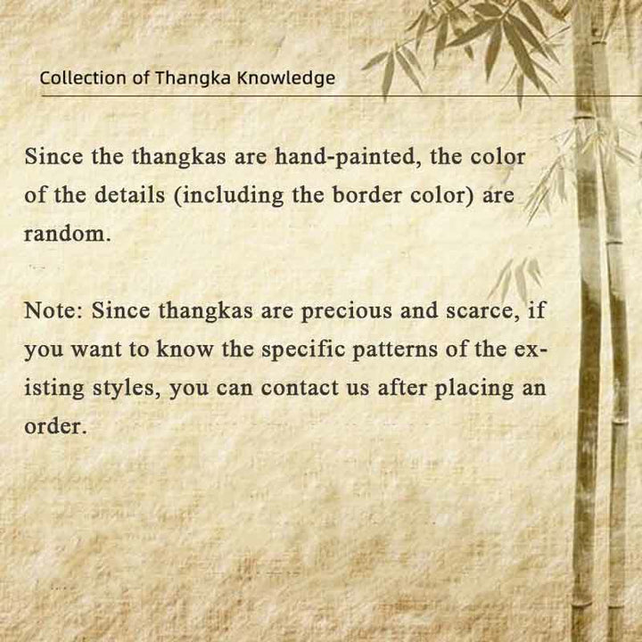 Pintura Thangka tibetana con Buddha Stones , escritura Om Mani Padme Hum, decoración hecha a mano (estilo aleatorio)