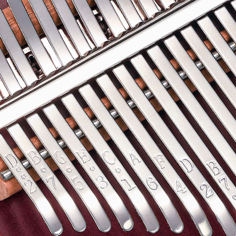 Kalimba Buddha Stones de 21 teclas, piano de pulgar de madera Peltogyne, piano de dedo portátil