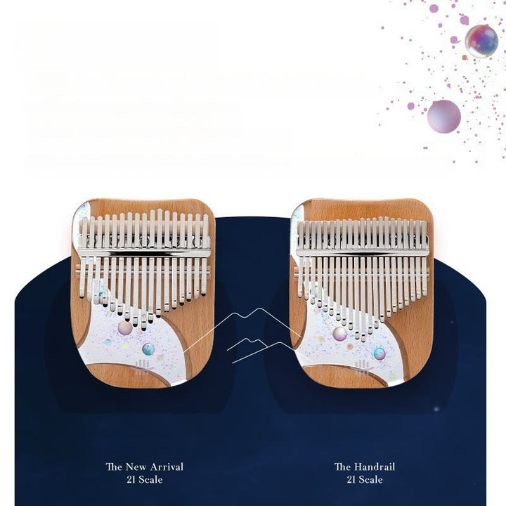 Kalimba Buddha Stones de 17/21 teclas, piano de pulgar de madera de haya, piano de dedo portátil Planet Universe