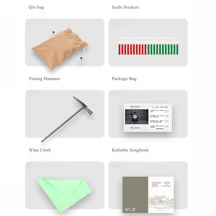 Kalimba Buddha Stones de 17/21 teclas, piano de pulgar de madera de haya y cerezo rosa, piano de dedo portátil