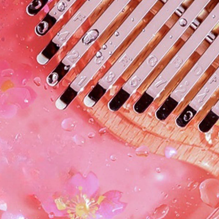 Kalimba Buddha Stones de 17/21 teclas, piano de pulgar de madera de haya y cerezo rosa, piano de dedo portátil