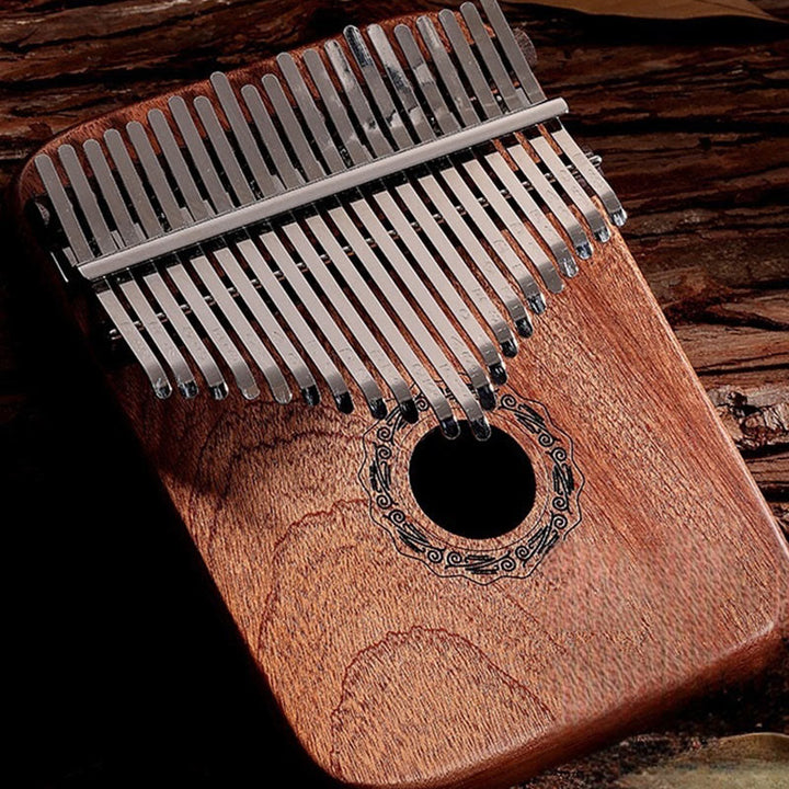 Piano de pulgar Kalimba de 21 teclas Buddha Stones, de sándalo amarillo, portátil