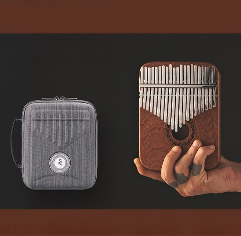 Piano de pulgar Kalimba de 21 teclas Buddha Stones, de sándalo amarillo, portátil