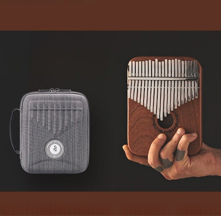 Piano de pulgar Kalimba de 21 teclas Buddha Stones, de sándalo amarillo, portátil