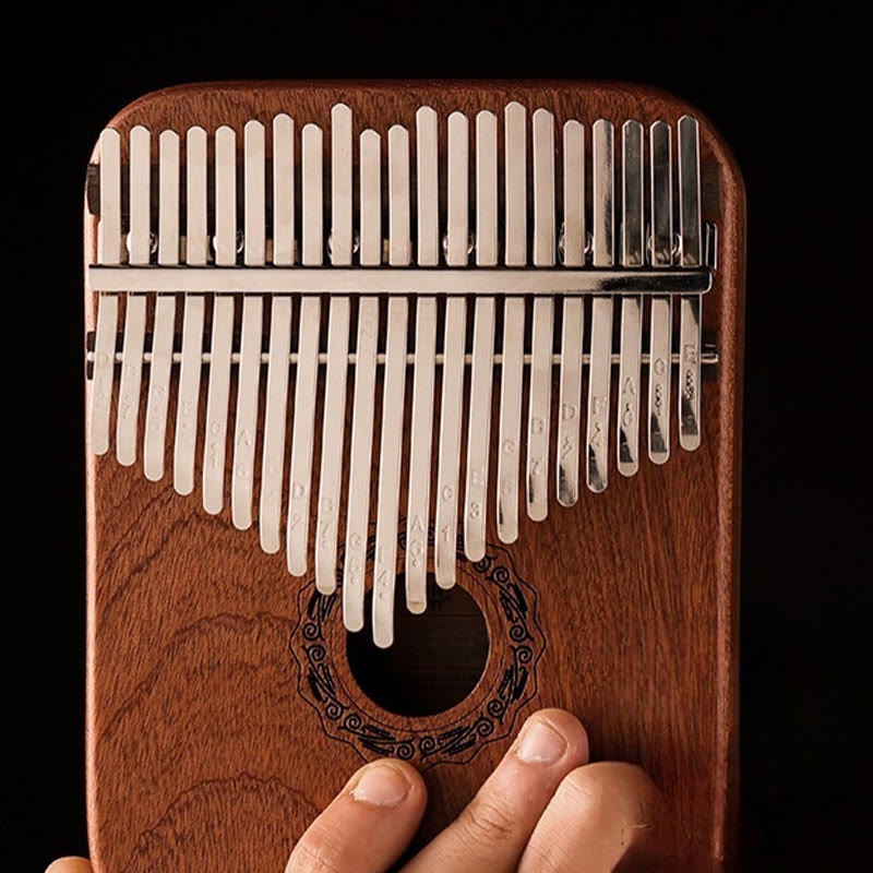 Piano de pulgar Kalimba de 21 teclas Buddha Stones, de sándalo amarillo, portátil