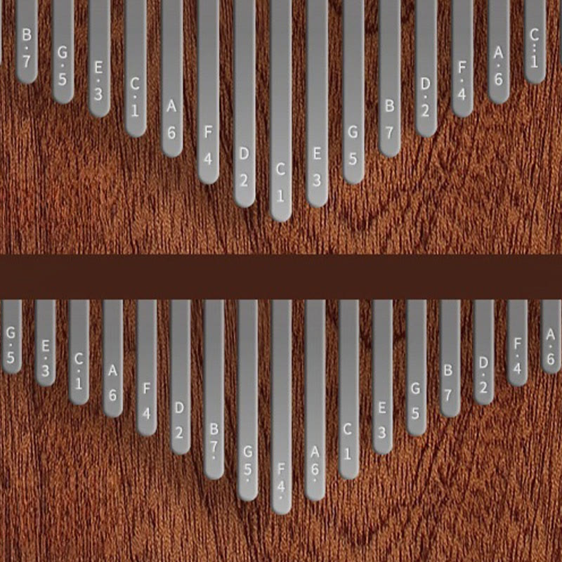 Piano de pulgar Kalimba Buddha Stones de 21 teclas, sándalo amarillo, retro, portátil