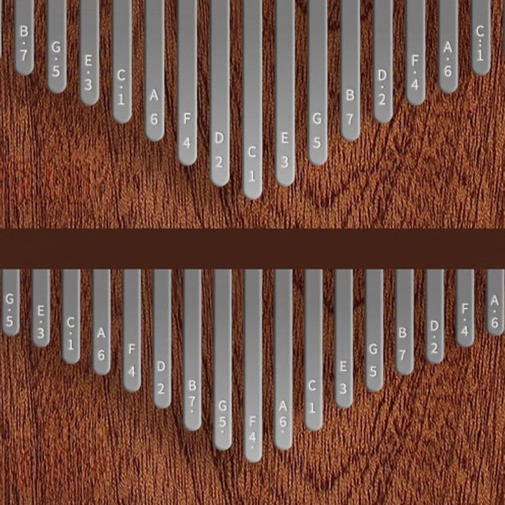 Piano de pulgar Kalimba Buddha Stones de 21 teclas, sándalo amarillo, retro, portátil