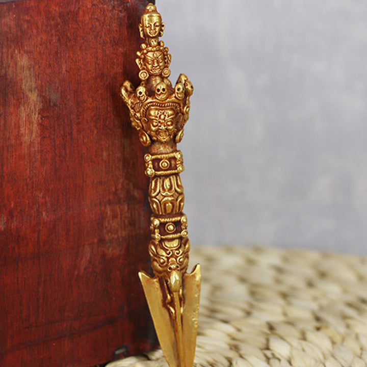 Buddha Stones hechas a mano, pequeñas, Nepal, Vajra Dorje, fuerza, cobre, metal, decoración